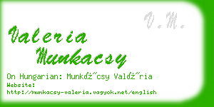 valeria munkacsy business card